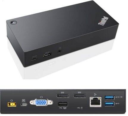 Lenovo 03X7194 laptop dock/port replicator Wired USB 3.2 Gen 1 (3.1 Gen 1) Type-C Black (03X7194)