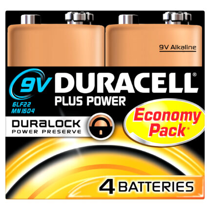 Duracell Plus Power Single-use battery 9V Alkaline (MN1604B4)