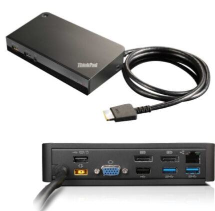 Lenovo 03X6296 laptop dock/port replicator Wired OneLink+ Black (03X6296)