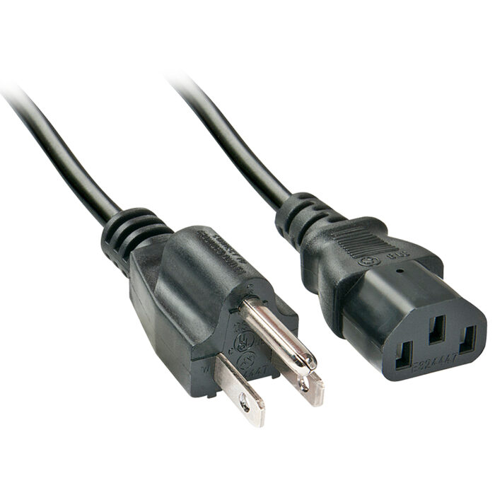 Lindy 2m US 3 Pin to C13 Mains Cable