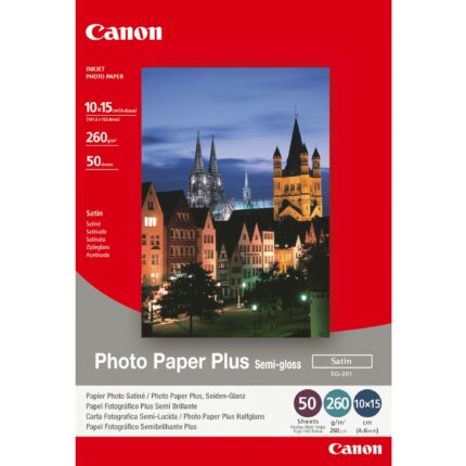 Canon SG-201 Semi-Gloss Photo Paper Plus 4x6" - 50 Sheets (1686B015)