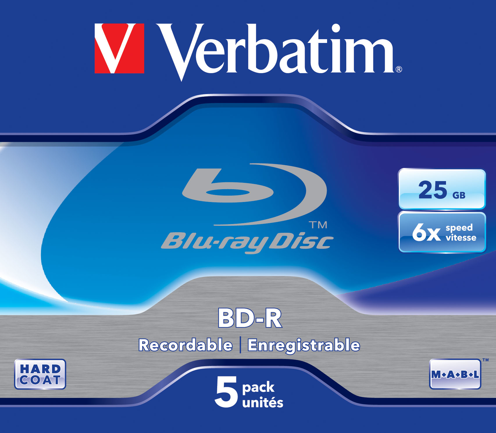 Hb1eZlhTwUSJAi1yuG5IUw.c-r.jpg Verbatim 43715 blank Blu-Ray disc BD-R 25 GB 5 pc(s)
