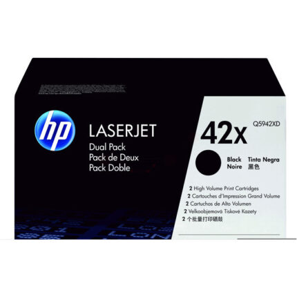 HP 42XD Toner cartridge black high-capacity twin pack, 2x20K pages ISO/IEC 19752 Pack=2 for HP LaserJet 4250 (Q5942XD)