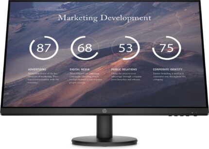 HP P27v G4 computer monitor 68.6 cm (27") 1920 x 1080 pixels Full HD LCD Black (9TT20AA#ABB)