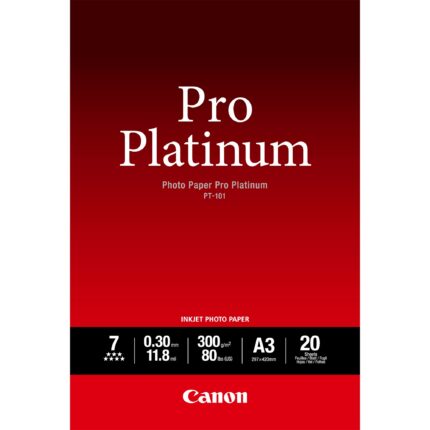 Canon PT-101 Pro Platinum Photo Paper A3 - 20 Sheets (2768B017)