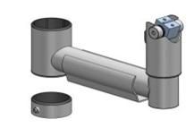 Ergonomic Solutions Swingarm SP2, 200mm with lockring, Cable Clip & DuraTilt? - WHITE (SPV2102-32)