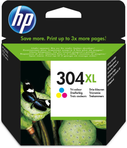 HP 304XL Printhead cartridge color high-capacity, 300 pages/5% 7ml for HP DeskJet 2620/3720 (N9K07AE)