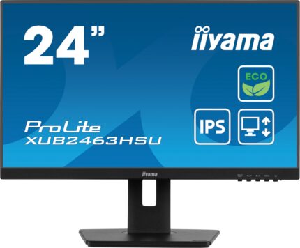 iiyama ProLite XUB2463HSU-B1 computer monitor 61 cm (24") 1920 x 1080 pixels Full HD LED Black (XUB2463HSU-B1)