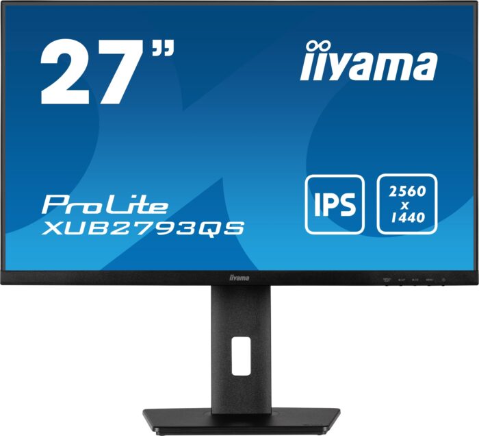 iiyama ProLite XUB2793QS-B1 computer monitor 68.6 cm (27") 2560 x 1440 pixels Wide Quad HD LED Black (XUB2793QS-B1)