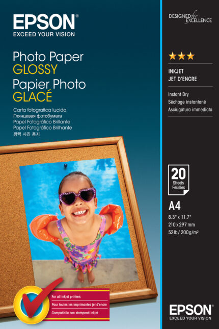 Epson Photo Paper Glossy - A4 - 20 sheets (C13S042538)