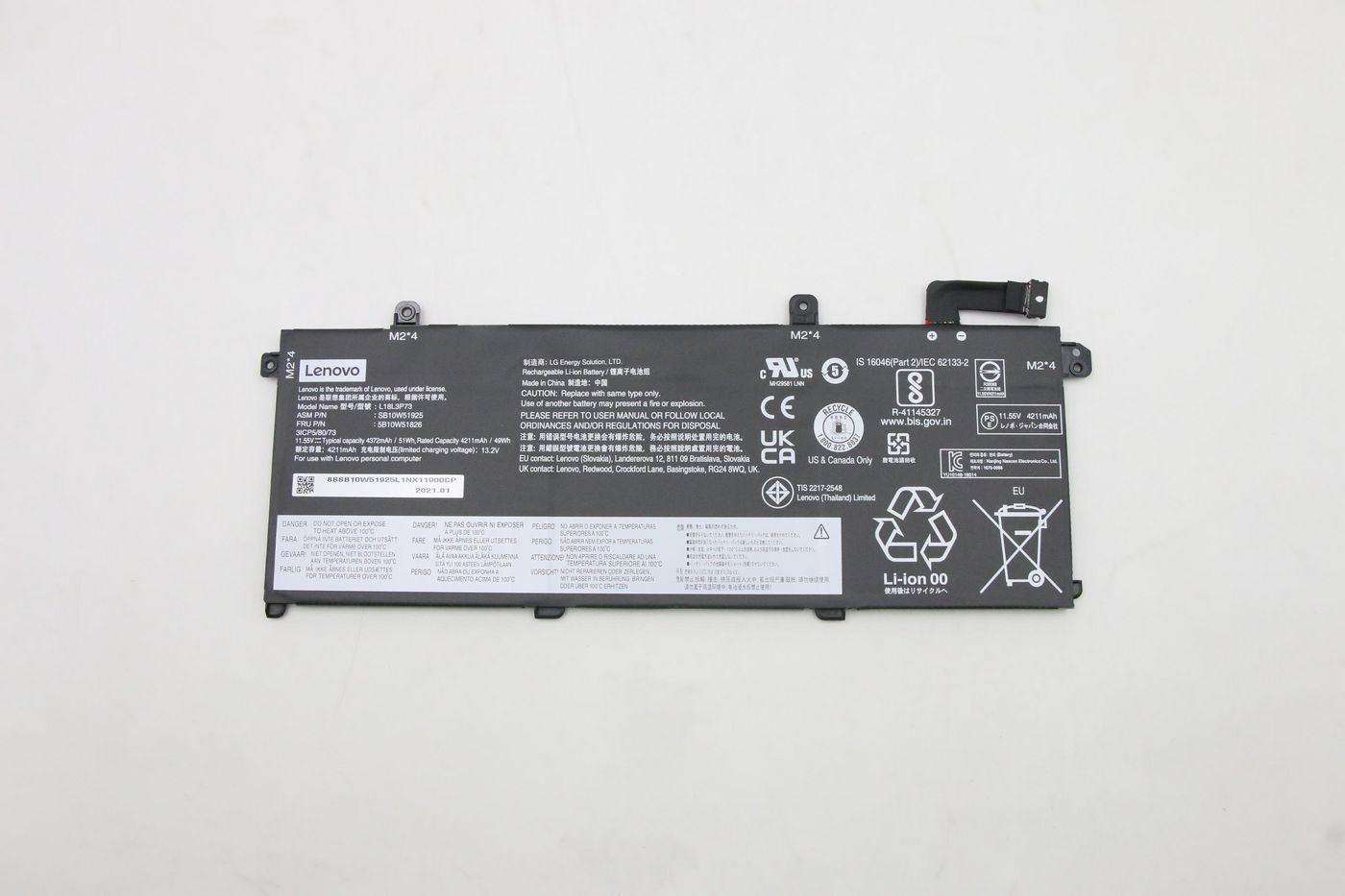 JR1lersBxE6phjAJxpM29Q.c-r.jpg Lenovo Internal, 3c, 50Wh, LiIon, LGC (5B10W51826)