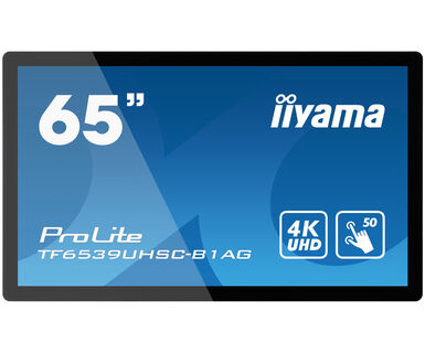 iiyama TF6539UHSC-B1AG Signage Display Interactive flat panel 165.1 cm (65") LCD 500 cd/m? 4K Ultra HD Black Touchscreen (TF6539UHSC-B1AG)