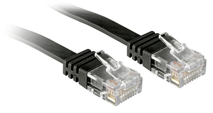 Lindy 0.3m Cat.6 networking cable Black Cat6