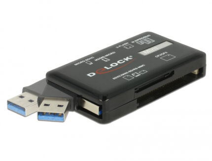DeLOCK 91758 card reader USB 3.2 Gen 1 (3.1 Gen 1) Black (91758)