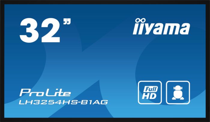 iiyama LH3254HS-B1AG Signage Display Digital signage flat panel 80 cm (31.5") LCD Wi-Fi 500 cd/m? Full HD Black Built-in processor Android 11 24/7 (LH3254HS-B1AG)