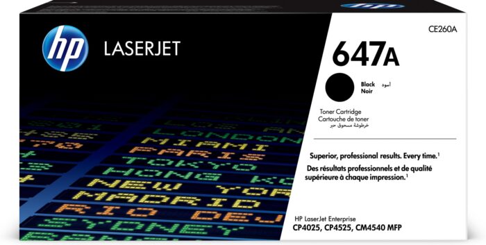 HP647A Toner cartridge black, 8.5K pages ISO/IEC 19798 for HP CLJ CM 4540/CP 4025/CP 4520 (CE260A)