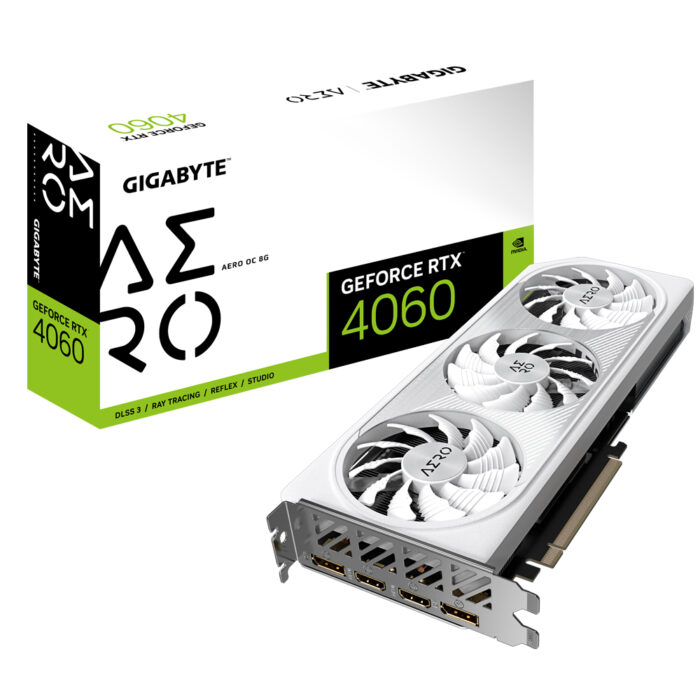 Gigabyte AERO GeForce RTX 4060 OC 8G NVIDIA 8 GB GDDR6 (GV-N4060AERO OC-8GD)