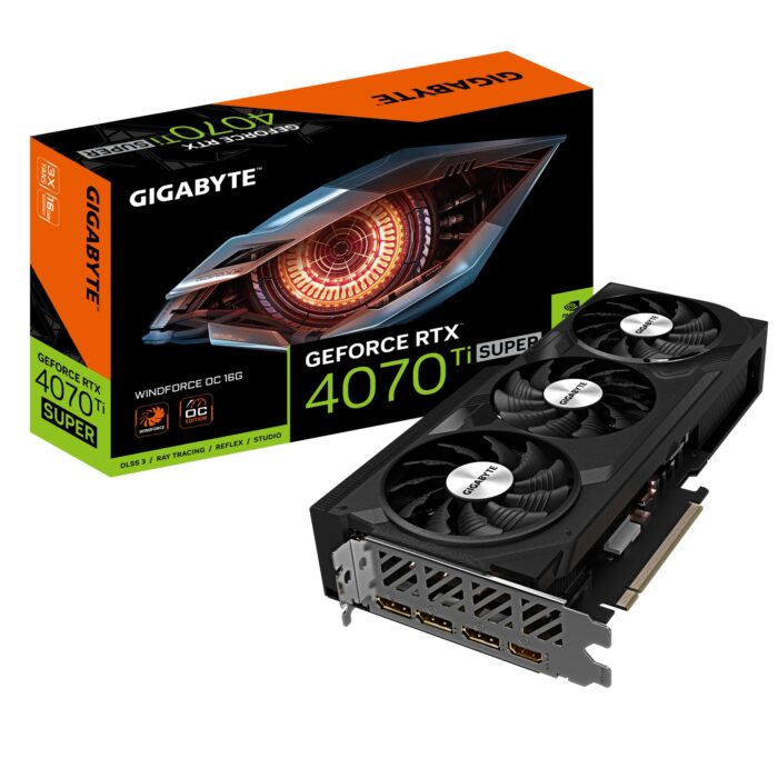 Gigabyte GeForce RTX 4070 Ti SUPER WINDFORCE OC 16G NVIDIA 16 GB GDDR6X (GV-N407TSWF3OC-16GD)