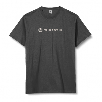 Mikrotik T-shirt New Logo Design - Dark Grey (Size XL)