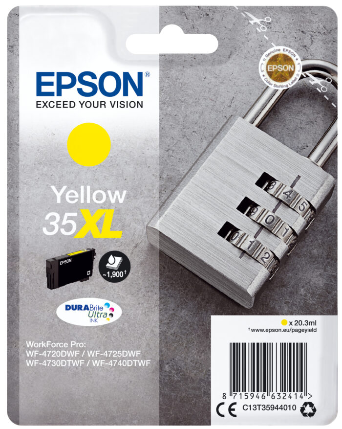 Epson C13T35944010/35XL Ink cartridge yellow high-capacity, 1.9K pages 20,3ml for Epson WF-4720 (C13T35944010)