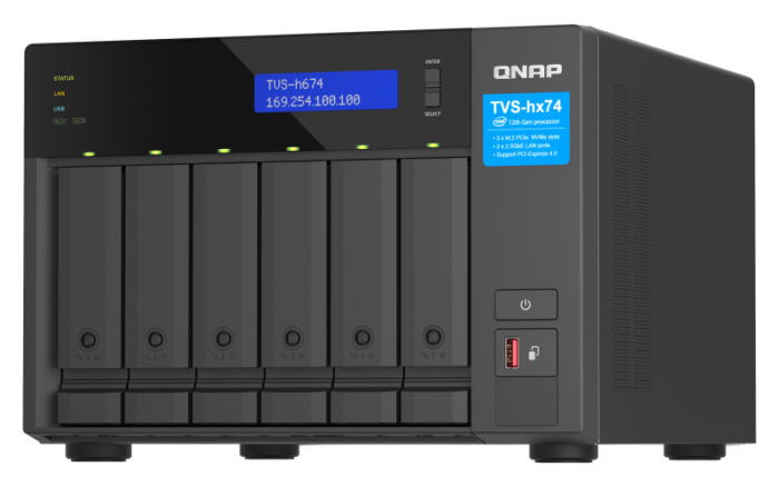 QNAP TVS-H674 NAS Tower Ethernet LAN Black i5-12400