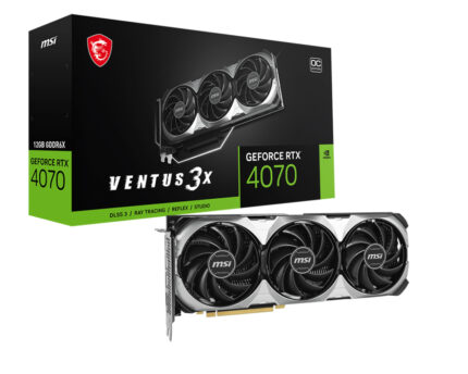 MSI VENTUS GEFORCE RTX 4070 3X E 12G OC graphics card NVIDIA 12 GB GDDR6X