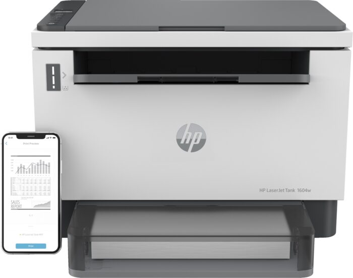 NmXHi5G-UCEfy5g8S5WyA.c-r.jpg HP LaserJet Tank MFP 1604w Printer, Black and white, Printer for Business, Print, copy, scan, Scan to email; Scan to PDF (381L0A)