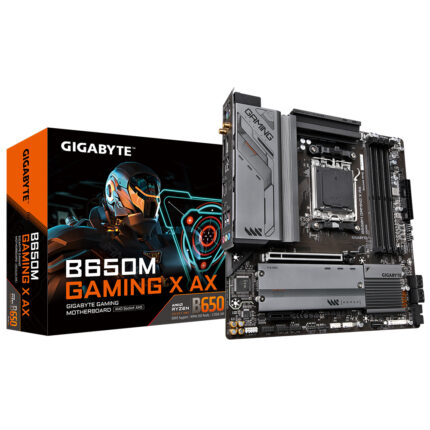 Gigabyte B650M GAMING X AX - Supports AMD AM5 CPUs, 6+2+1 Phases Digital VRM, up to 8000MHz DDR5 (OC), 2xPCIe 4.0 M.2, Wi-Fi 6E, 2.5GbE LAN, USB 3.2 Gen 2 (B650M GAMING X AX)