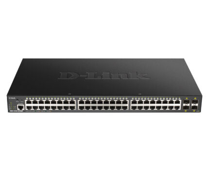 D-Link DGS-1250-52XMP 52 Port Gigabit Smart Managed Switch with 10G Uplinks & Power over Ethernet (PoE) Black (DGS-1250-52XMP)