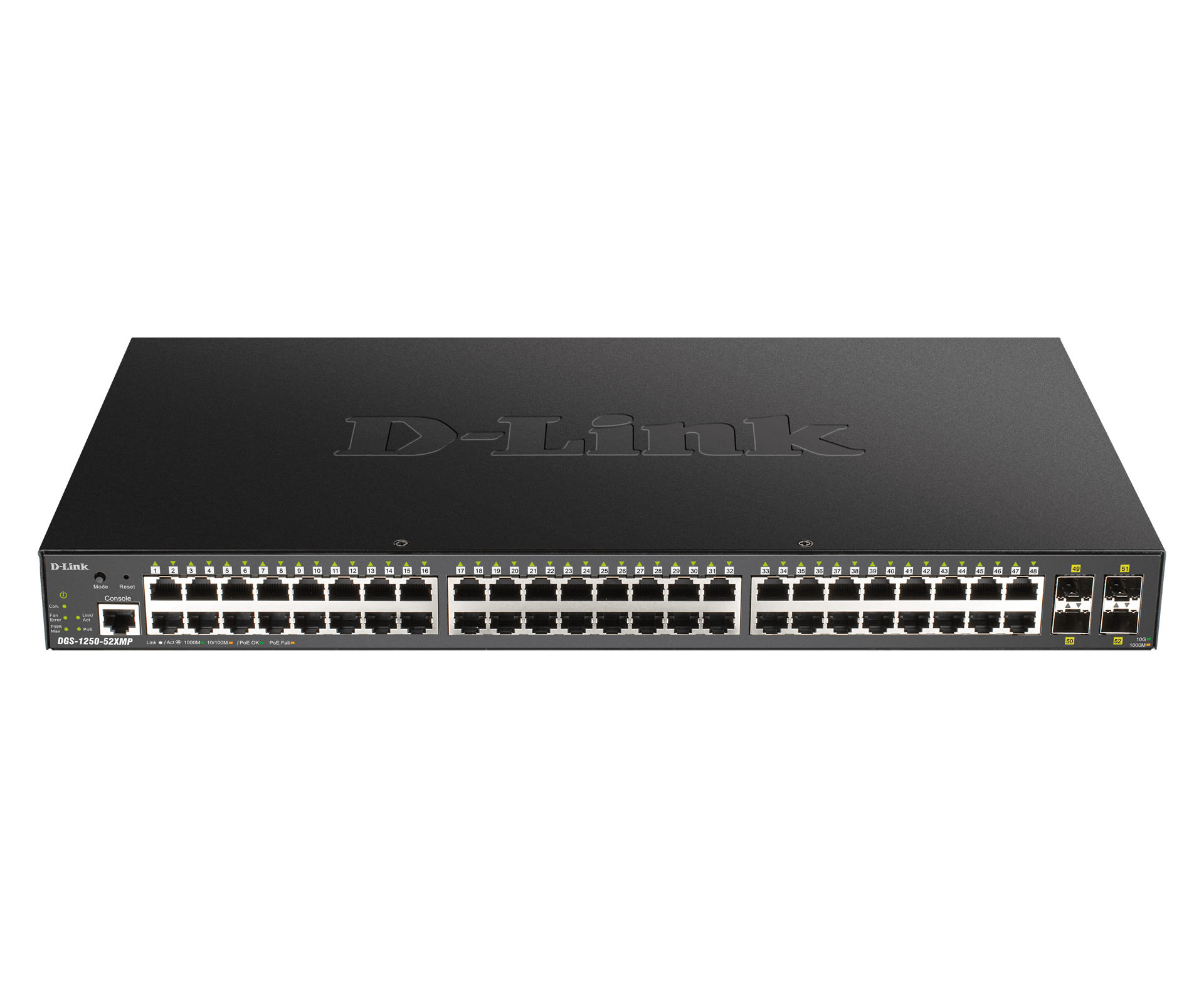 Nx34wXL5rE-RYxDMIWJ-lg.c-r.jpg D-Link DGS-1250-52XMP 52 Port Gigabit Smart Managed Switch with 10G Uplinks & Power over Ethernet (PoE) Black (DGS-1250-52XMP)