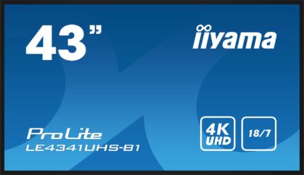 iiyama LE4341UHS-B1 Signage Display Digital signage flat panel 108 cm (42.5") LCD 350 cd/m? 4K Ultra HD Black 18/7 (LE4341UHS-B1)