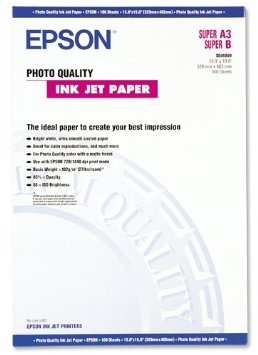 Epson Photo Quality Ink Jet Paper, DIN A3+, 102g/m?, 100 Sheets (C13S041069)