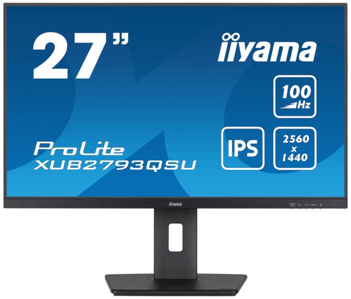 iiyama ProLite XUB2793QSU-B6 LED display 68.6 cm (27") 2560 x 1440 pixels Quad HD Black (XUB2793QSU-B6)