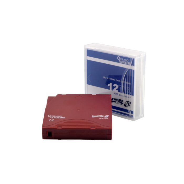 Overland-Tandberg LTO-8 Data Cartridge, 12/30TB, un-labeled with case