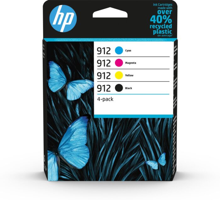PUyGf15D7ki6bLvrPucJSQ.c-r.jpg HP/912 Ink cartridge multi pack Bk,C,M,Y, 4x300 pages 17.08ml 8,3ml + 3x2,9ml Pack=4 for HP OJ Pro 8010/e/8020 (6ZC74AE)