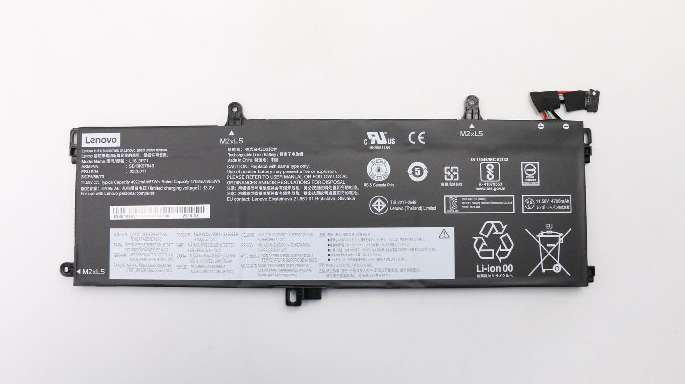 PzB7-P3NSU-Lx0mte8xP9Q.c-r.jpg Lenovo Internal, 3c, 57Wh, LiIon, LGC (02DL011)