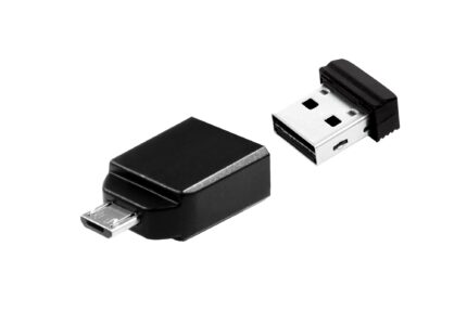 Verbatim Nano - USB 2.0 Drive Drive con Adattatore Micro USB da 16 GB - Black