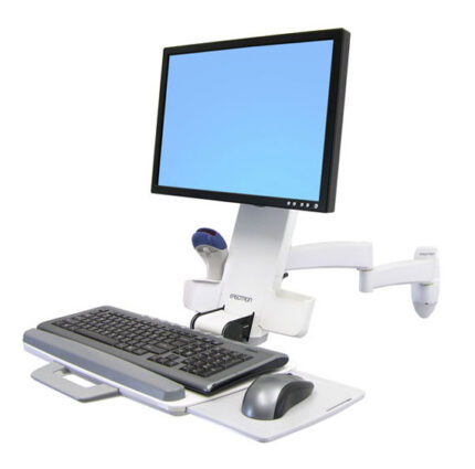 Ergotron 200 Series Combo Arm 61 cm (24") White Wall (45-230-216)