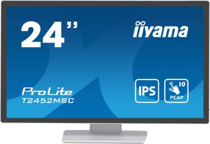 iiyama ProLite computer monitor 60.5 cm (23.8") 1920 x 1080 pixels Full HD LCD Touchscreen Multi-user White (T2452MSC-W1)