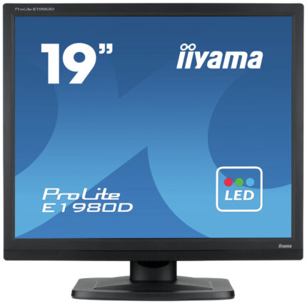 iiyama ProLite E1980D-B1 LED display 48.3 cm (19") 1280 x 1024 pixels XGA Black (E1980D-B1)