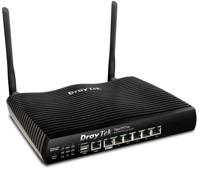 Ru7P-0Fpy0myljwn3C0AQA.c-r.jpg DrayTek Vigor 2927ax wireless router Gigabit Ethernet Dual-band (2.4 GHz / 5 GHz) Black (V2927AX-K)