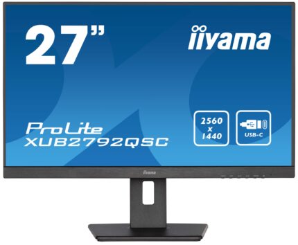 iiyama ProLite computer monitor 68.6 cm (27") 2560 x 1440 pixels Wide Quad HD LED Black (XUB2792QSC-B5)