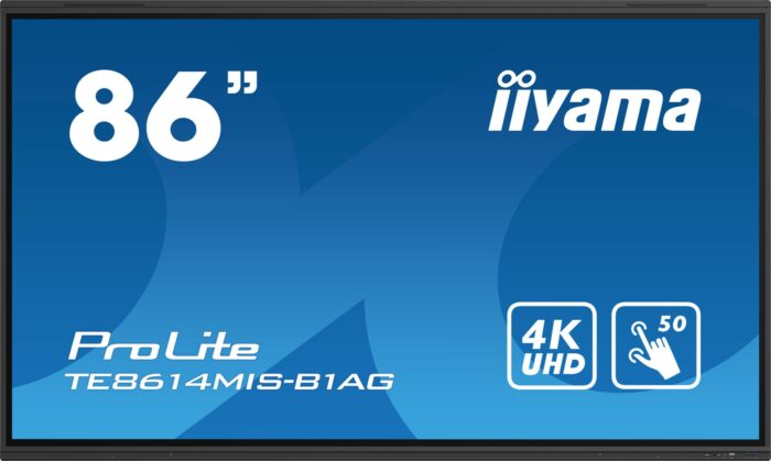 iiyama TE8614MIS-B1AG Signage Display Interactive flat panel 2.17 m (85.6") LCD Wi-Fi 435 cd/m? 4K Ultra HD Black Touchscreen Built-in processor Android 24/7 (TE8614MIS-B1AG)