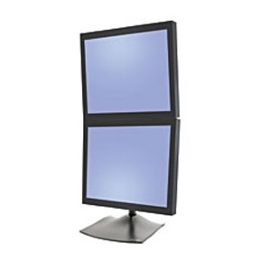 Ergotron DS Series DS100 Dual Monitor Desk Stand, Vertical 61 cm (24") Black (33-091-200)