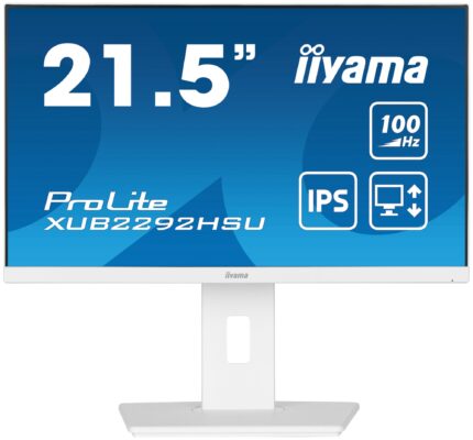 iiyama ProLite XUB2292HSU-W6 computer monitor 54.6 cm (21.5") 1920 x 1080 pixels Full HD LED White (XUB2292HSU-W6)