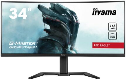 iiyama G-MASTER GB3467WQSU-B5 computer monitor 86.4 cm (34") 3440 x 1440 pixels UltraWide Quad HD LED Black (GB3467WQSU-B5)