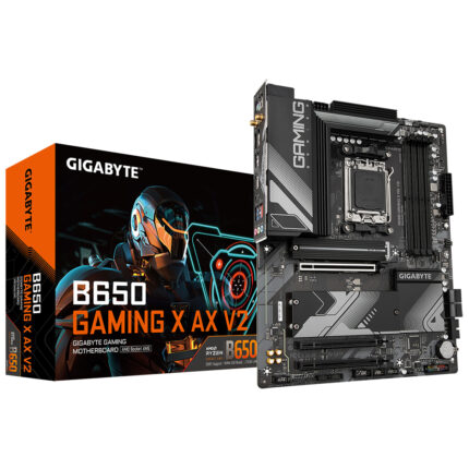 Gigabyte B650 GAMING X AX V2 Motherboard - Supports AMD Ryzen 8000 CPUs, 8+2+2 Phases Digital VRM, up to 8000MHz DDR5 (OC), 1xPCIe 5.0 + 2xPCIe 4.0 M.2, Wi-Fi 6E 802.11ax, 2.5GbE LAN, USB 3.2 Gen 2 (B650 GAMING X AX V2)