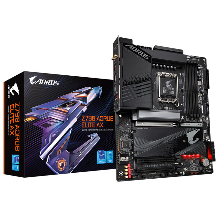 Gigabyte Motherboard - Supports Intel Core 14th CPUs, 16*+2+? Phases Digital VRM, up to 7600MHz DDR5 (OC), 4xPCIe 4.0 M.2, Wi-Fi 6E, 2.5GbE LAN, USB 3.2 Gen 2x2 (Z790 AORUS ELITE AX)