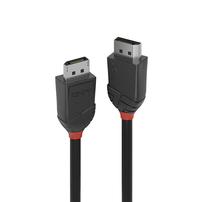 Lindy 0.5m DisplayPort 1.2 Cable, Black Line