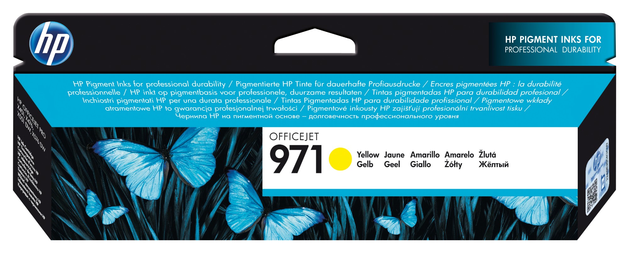 TsBcUaREwUyB9CgM36leaQ.c-r.jpg HP 971 Ink cartridge yellow, 2.5K pages ISO/IEC 24711 24.5ml for HP OfficeJet Pro X (CN624AE)
